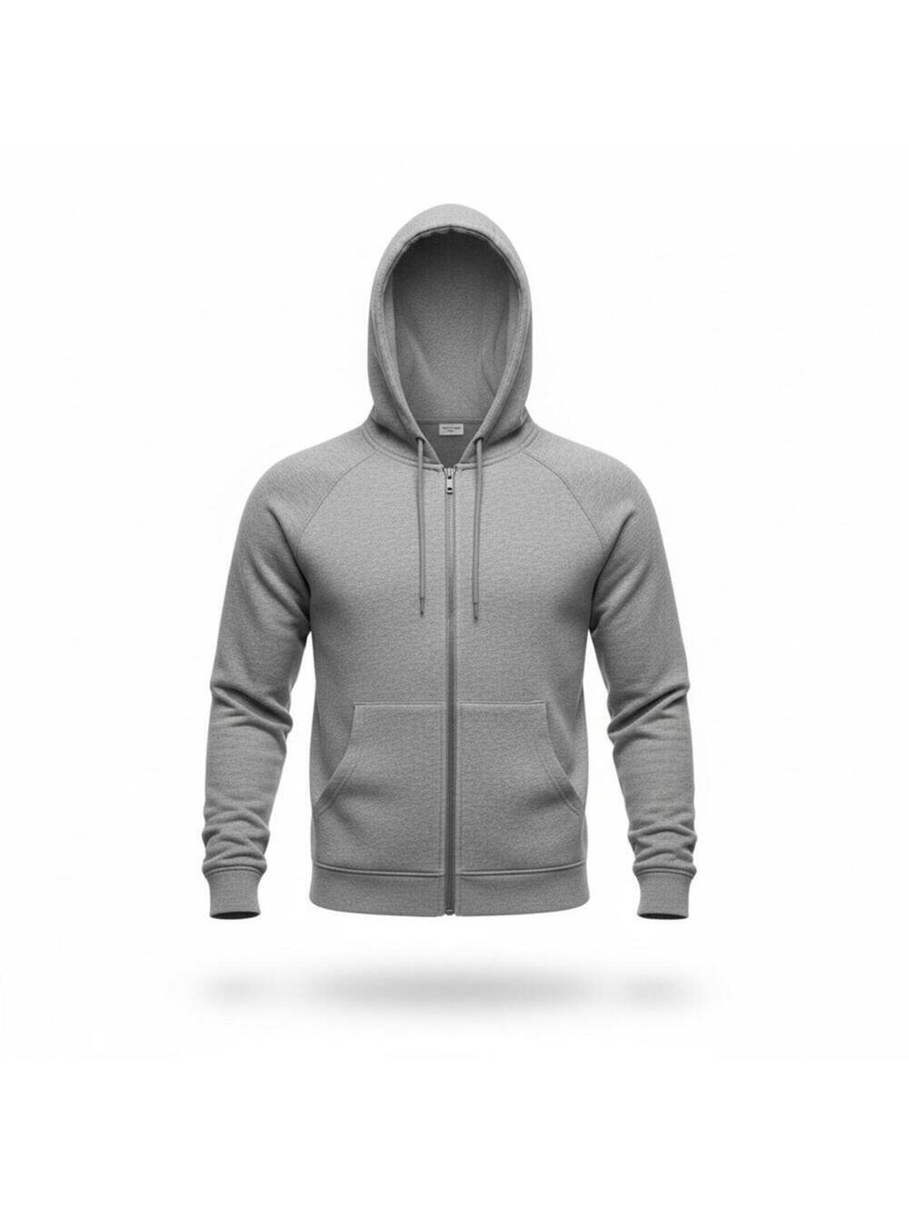 Xersion Hoodie Mens 2XL Gray Full Zip Hooded Sweatshirt Fleece Lined Pocket